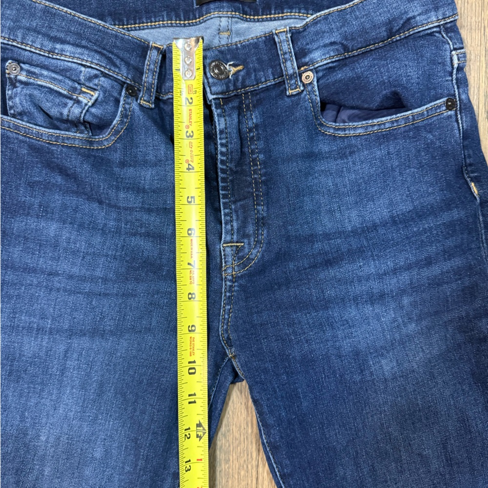 7 For All Mankind Tailorless Bootcut Dark Blue Jeans-Size 31 - Picture 15 of 15